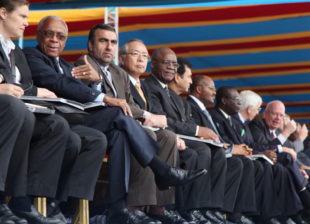 Dr Richard Dackam Ngatchou representing UNFPA among ambassadors and diplomatic corps in DRC