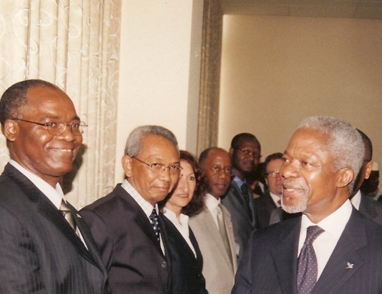 Dr Richard Dackam Ngatchou with Kofi Annan, 7th UN Secretary-General